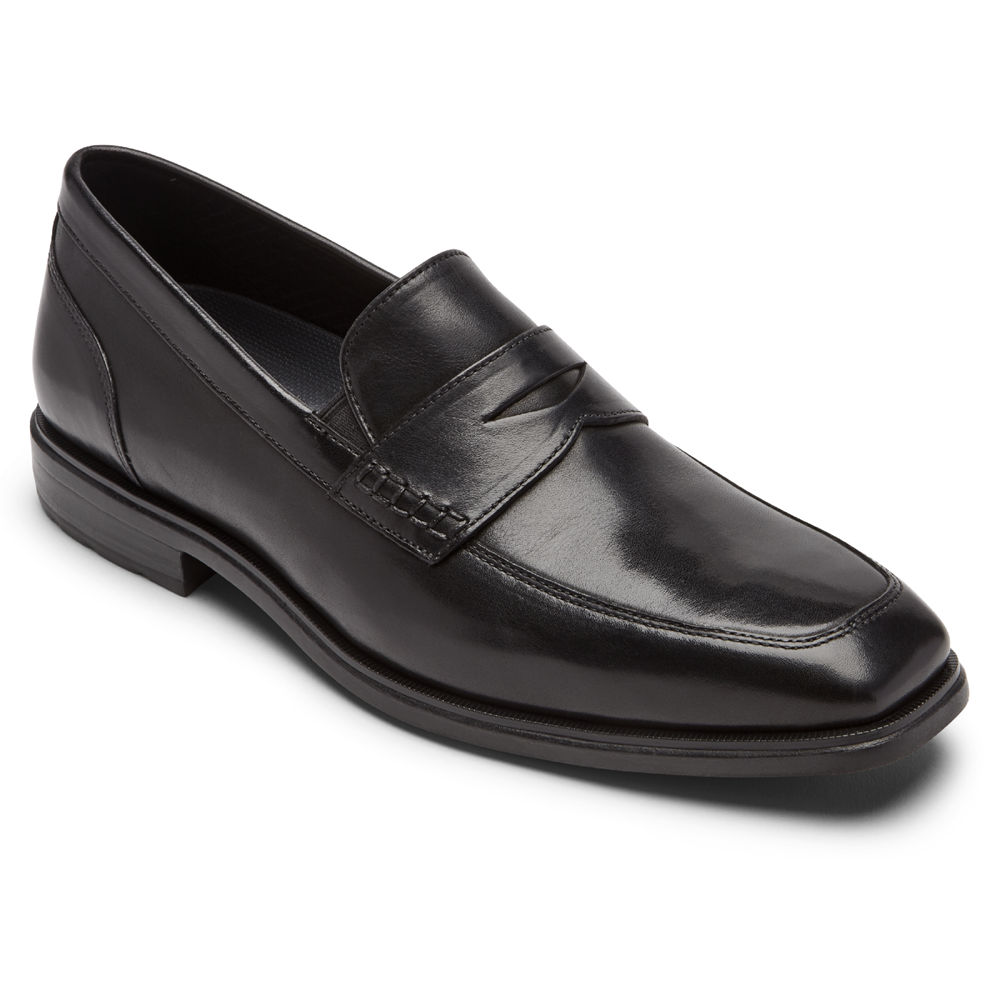 Rockport Mens Loafers Black - Dres Sports Business 2 Penny - UK 459-LWMDPF